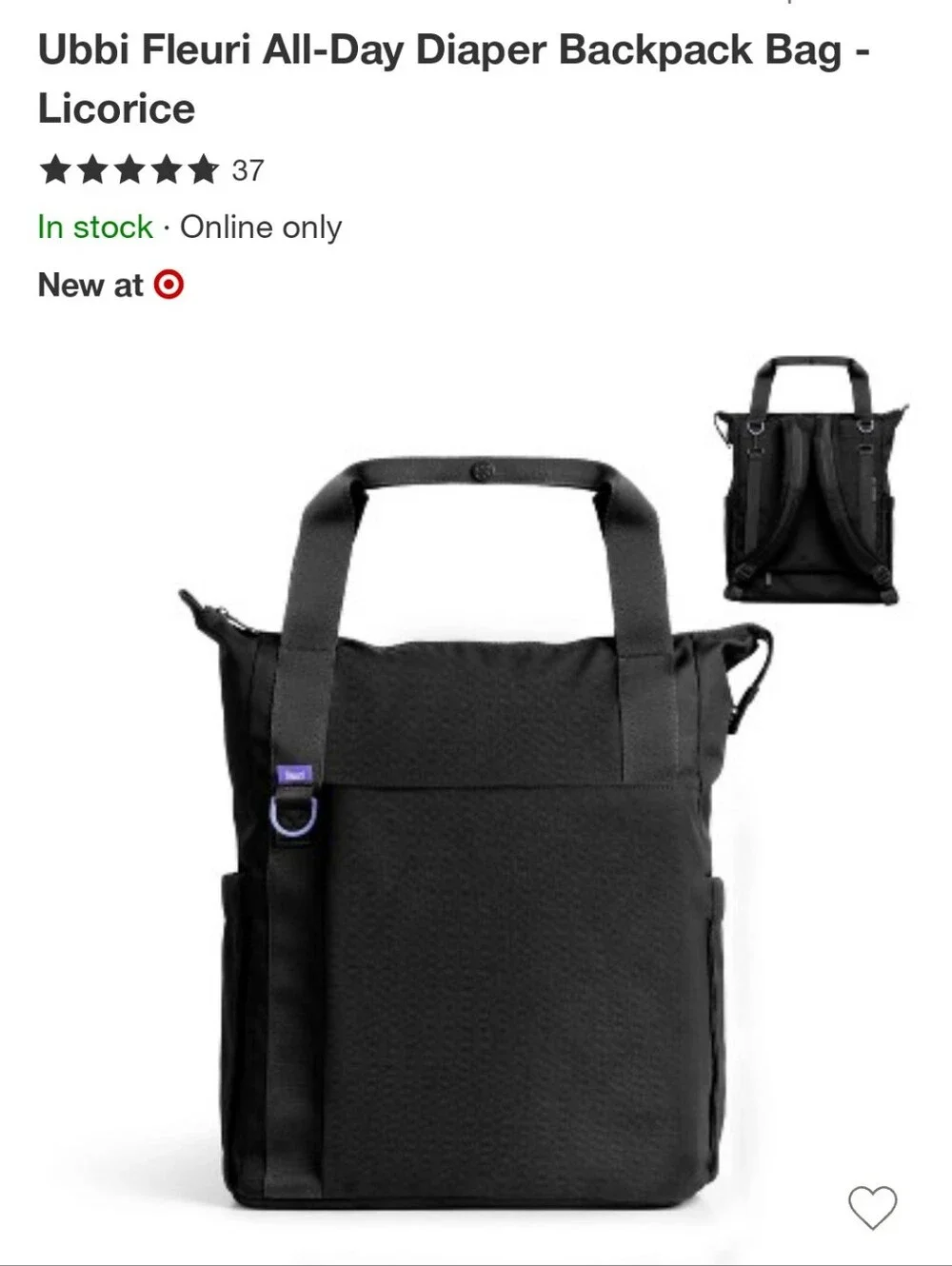 Ubbi Fleur Diaper Bag